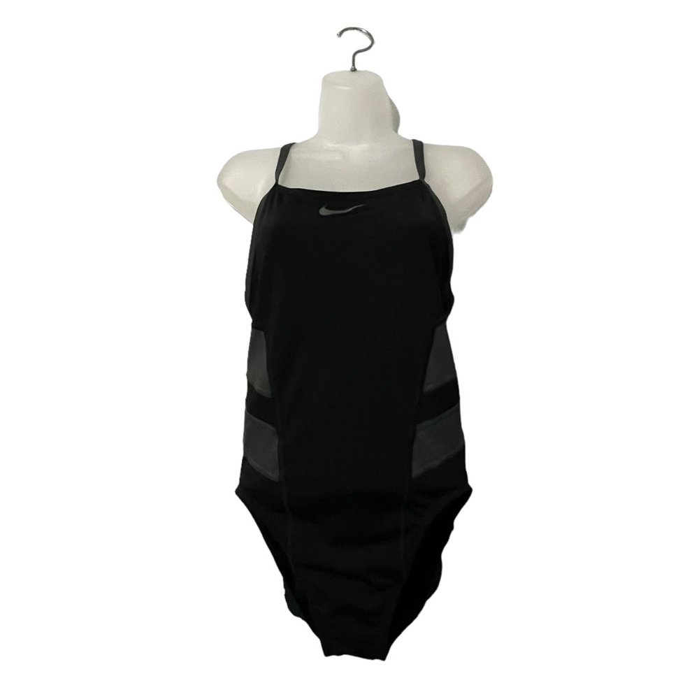 Nike Hydrastrong One Piece Swim Suit Black Women’s Size Medium